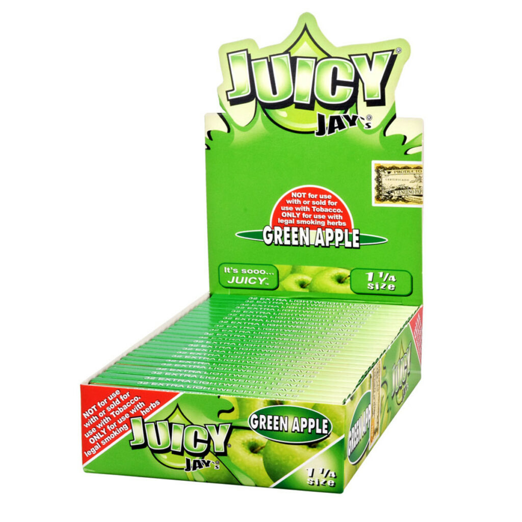 green-apple-bibulki-smakowe-juicy-jays-king-size-slim-sklep-cbd-strong-hemp